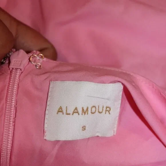 Alamour The Label Riviera Mini Dress Pink  Size Small - Picture 11 of 13